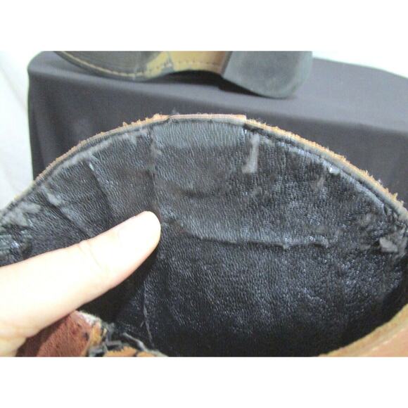 Steve Madden Rogerrr Black Brown Leather Zip Knee High Riding Boots Sz 6.5 M - Picture 10 of 11